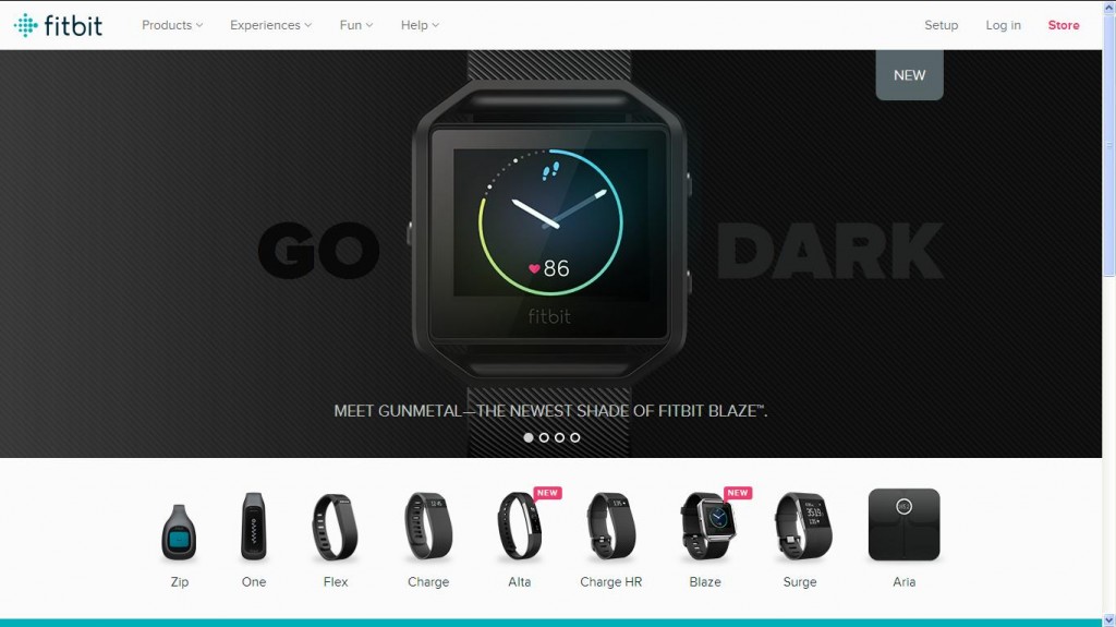 Fitbit Home Page