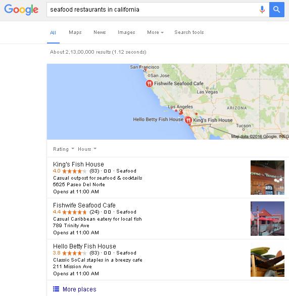 Scrnshot Seafood Restaurants