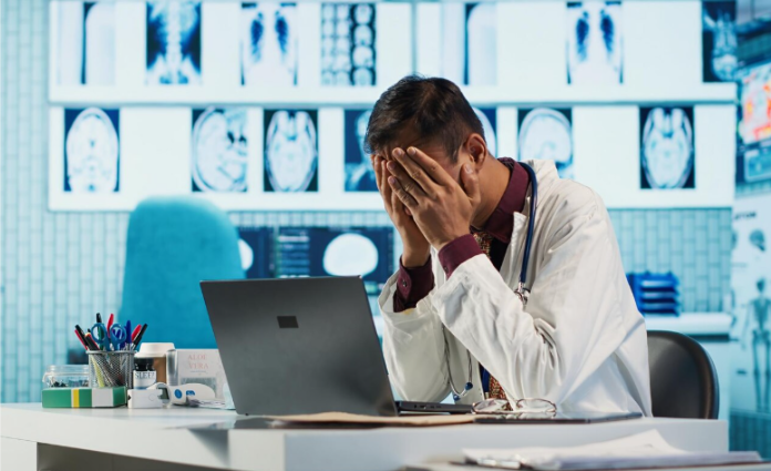 AI medical dictation reducing physician paperwork